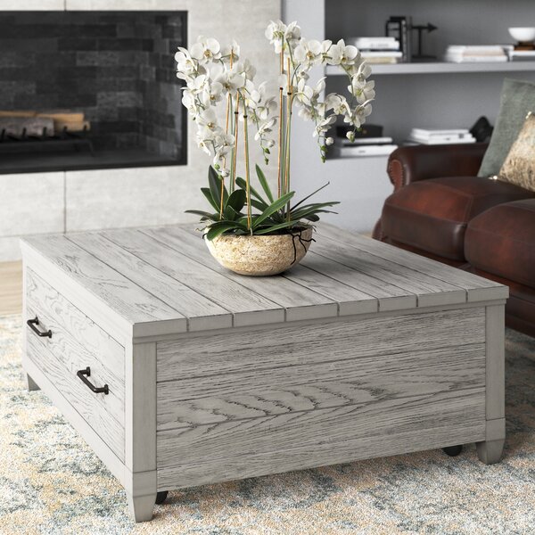 Gray coffee table on sale with storage